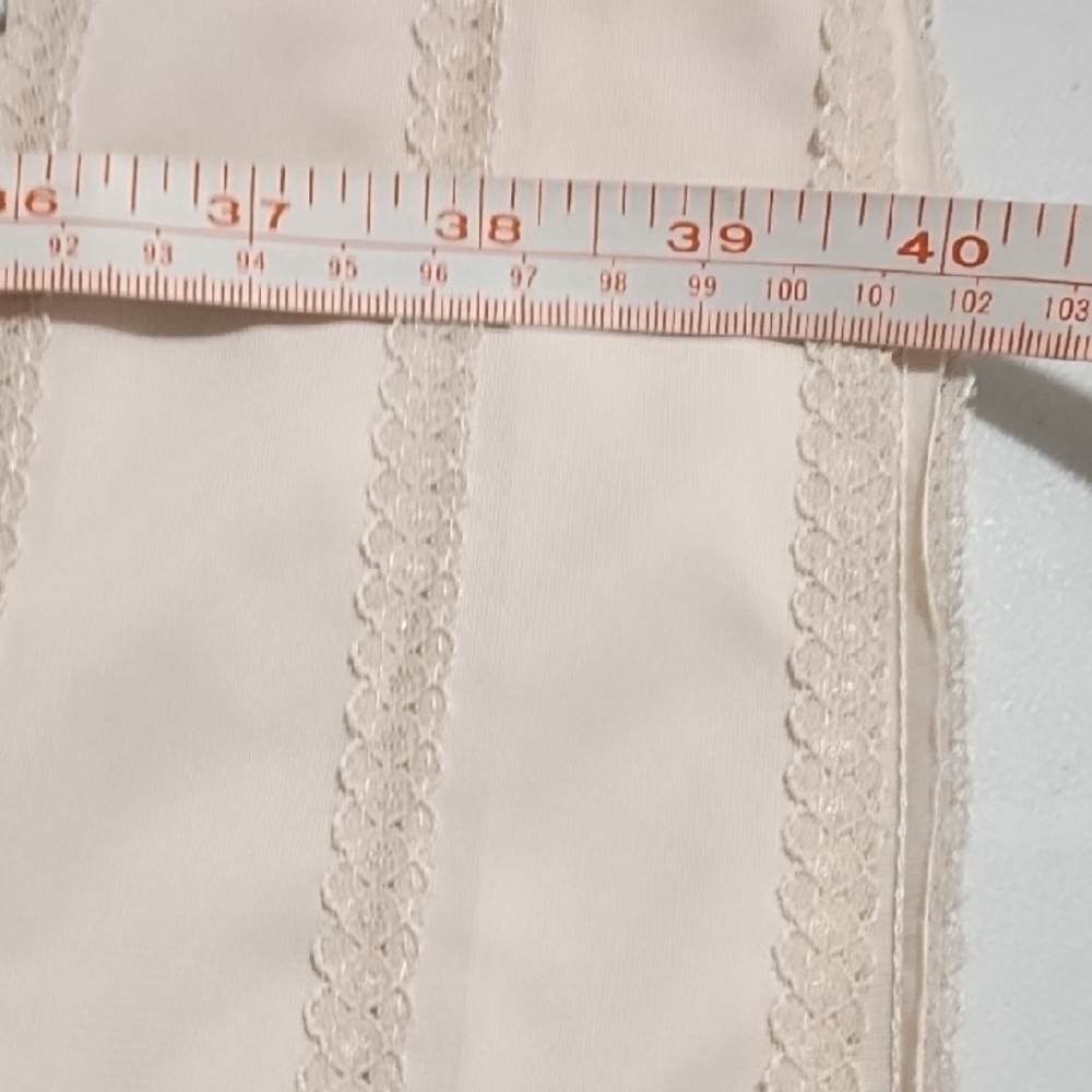 Nude Slip Cut at Bottom lace to Shorten to your length - Picture 7 of 9